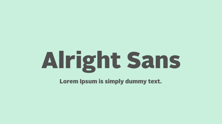 Alright Sans Font Family
