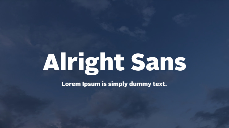 Alright Sans Font Family