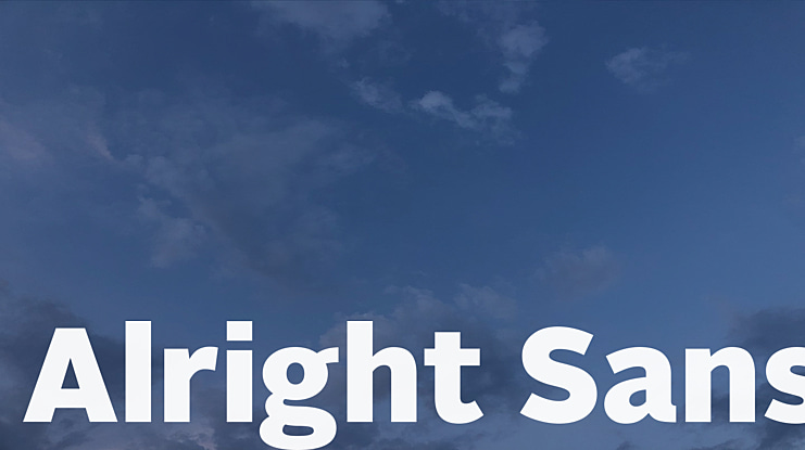 Alright Sans Font Family