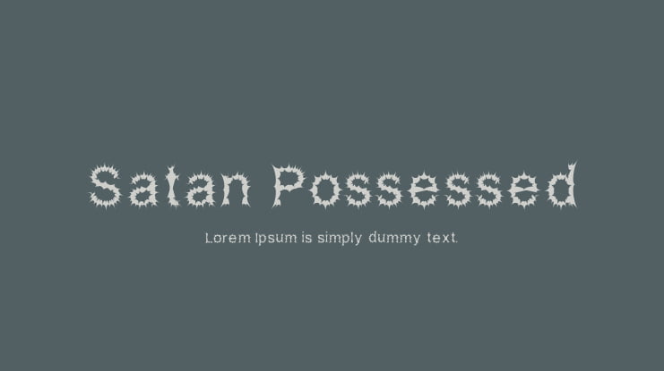 Satan Possessed Font