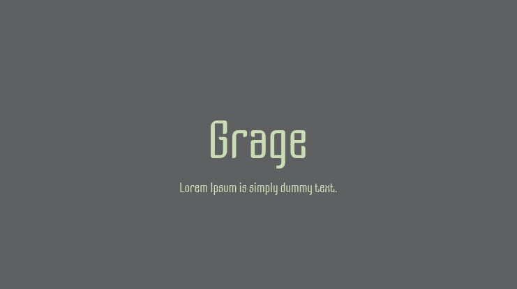 Grage Font Family