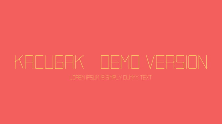 Kacugak - demo version Font