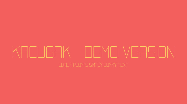 Kacugak - demo version Font