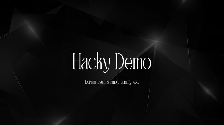 Hacky Demo Font