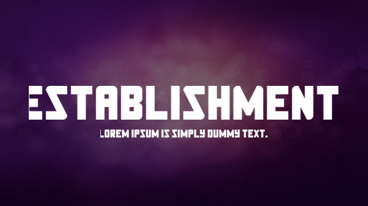 Establishment Font