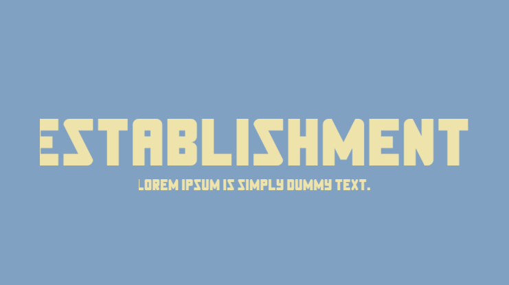 Establishment Font