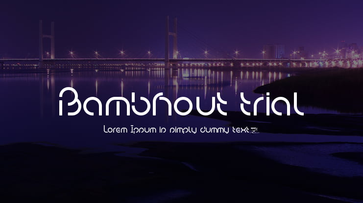 Bambhout trial Font