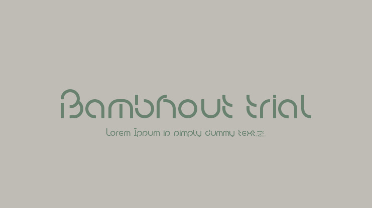 Bambhout trial Font