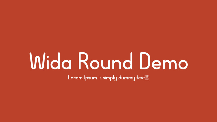 Wida Round Demo Font Family