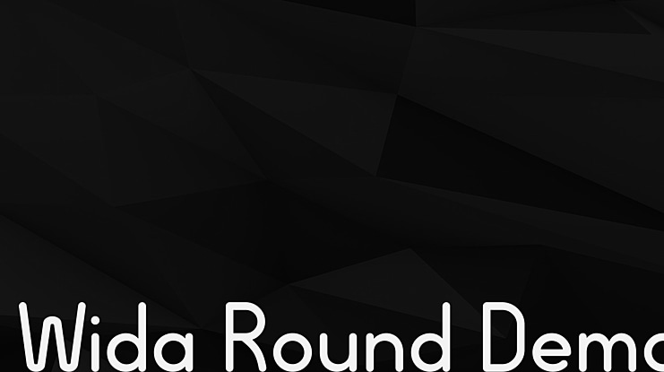 Wida Round Demo Font Family