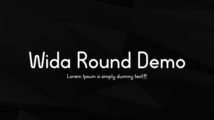 Wida Round Demo Font Family