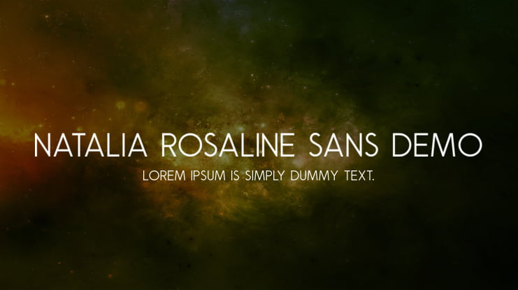 Natalia Rosaline Sans Demo Font