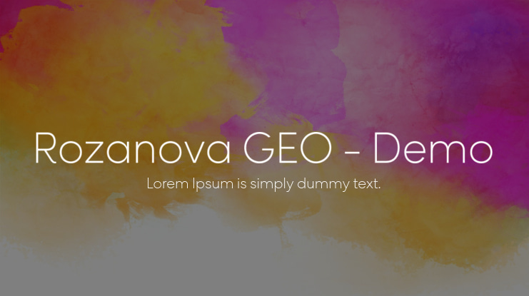 Rozanova GEO - Demo Font Family