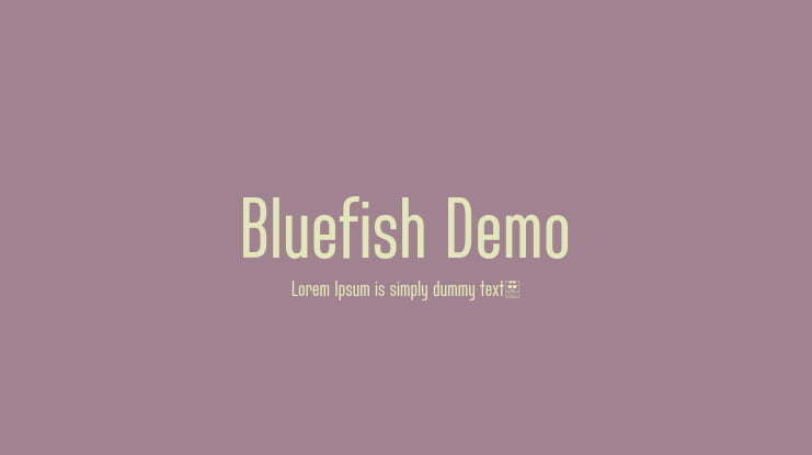 Bluefish Demo Font Family