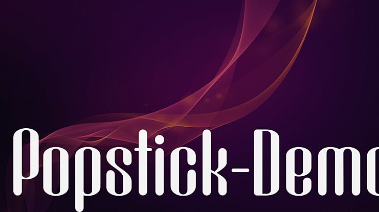 Popstick-Demo Font