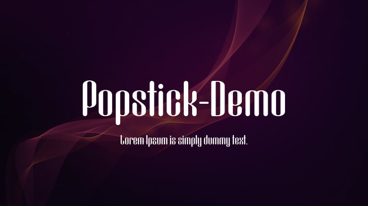 Popstick-Demo Font