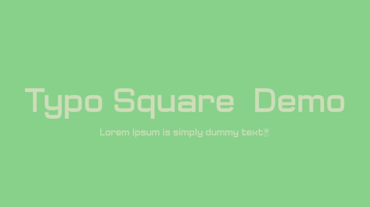 Typo Square  Demo Font Family