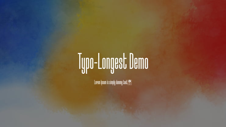 Typo-Longest Demo Font Family