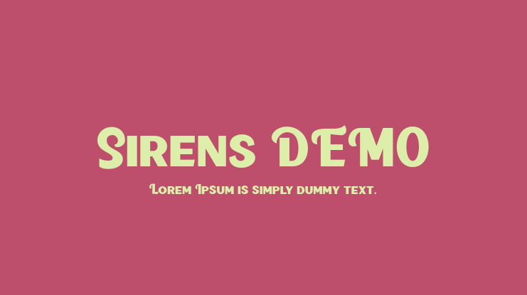 Sirens DEMO Font
