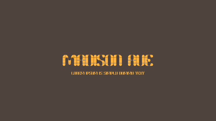 Madison Ave. Font