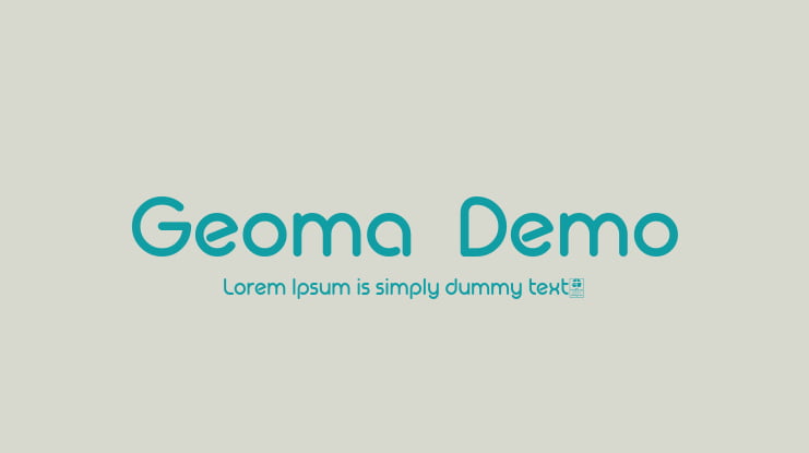 Geoma  Demo Font Family