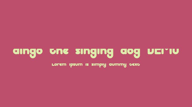 dingo the singing dog DEMO Font