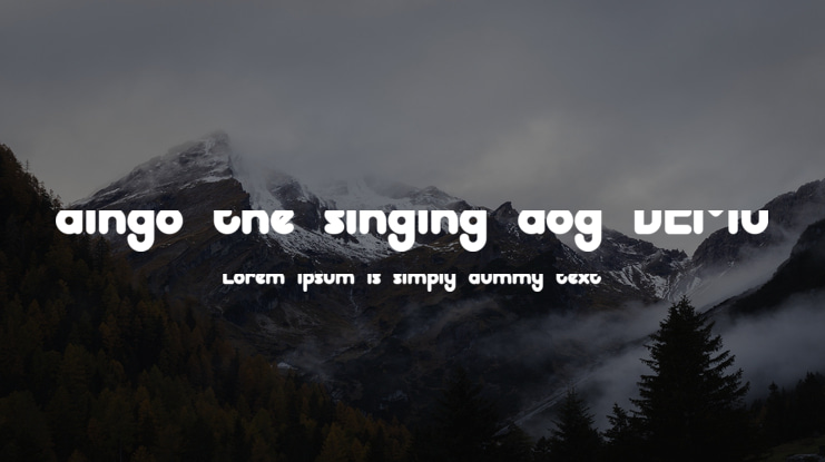 dingo the singing dog DEMO Font