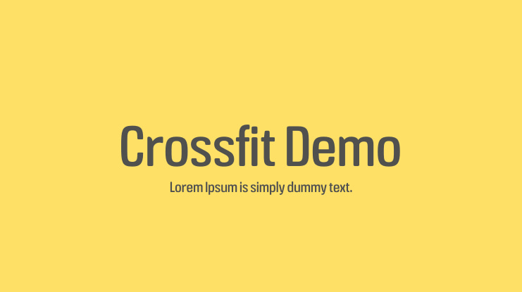 Crossfit Demo Font Family