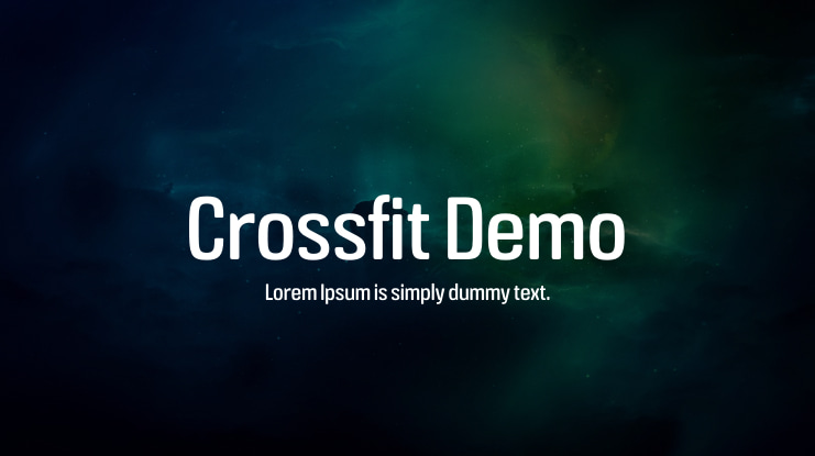 Crossfit Demo Font Family