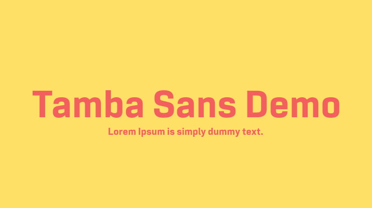 Tamba Sans Demo Font