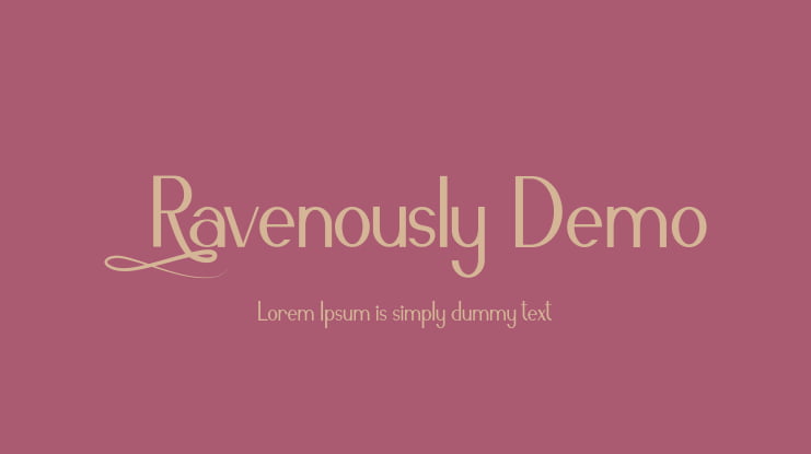 Ravenously Demo Font Family