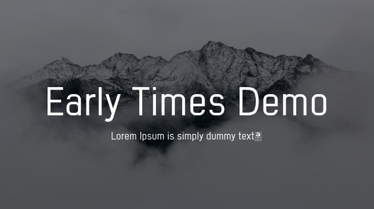 Early Times Demo Font Family