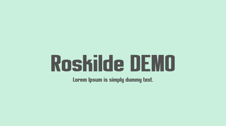 Roskilde DEMO Font