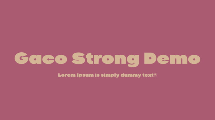 Gaco Strong Demo Font