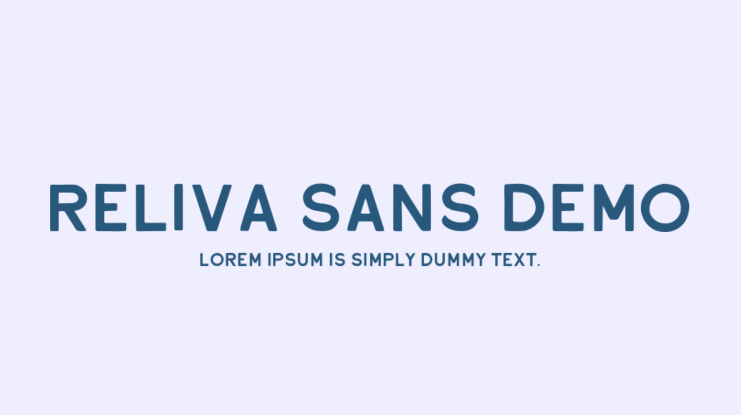 Reliva Sans DEMO Font