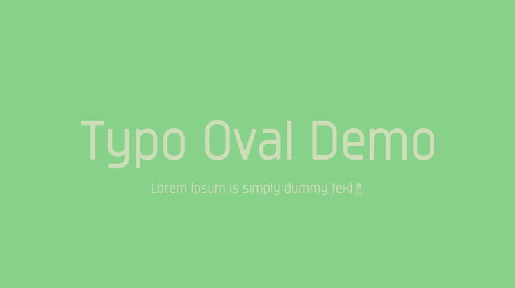 Typo Oval Demo Font Family