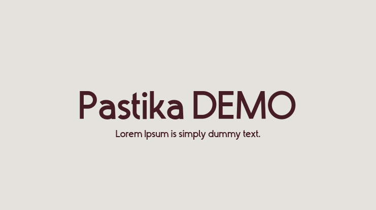 Pastika DEMO Font