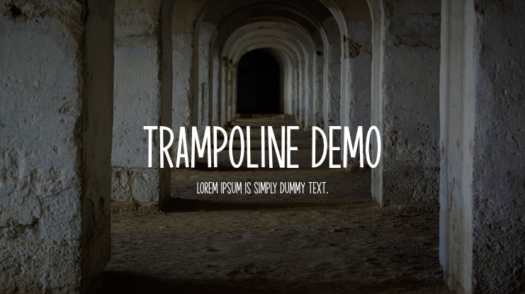 Trampoline demo Font