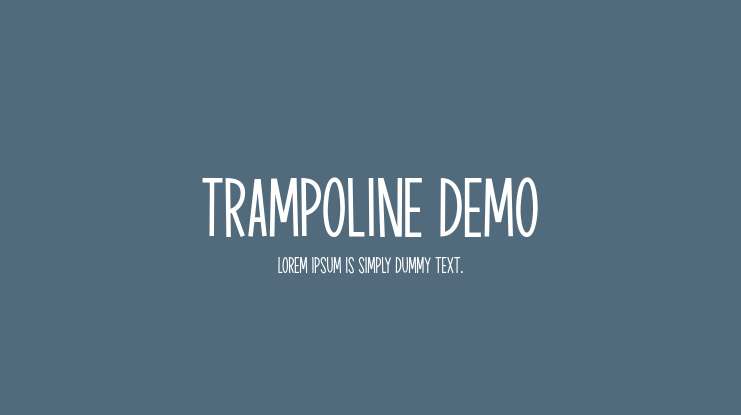 Trampoline demo Font