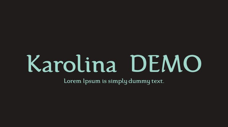 Karolina-DEMO Font