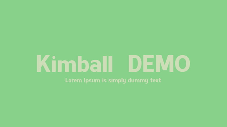Kimball  DEMO Font