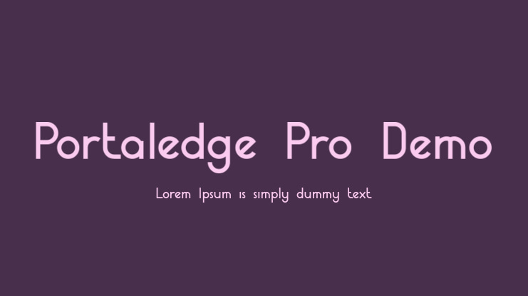 Portaledge Pro Demo Font