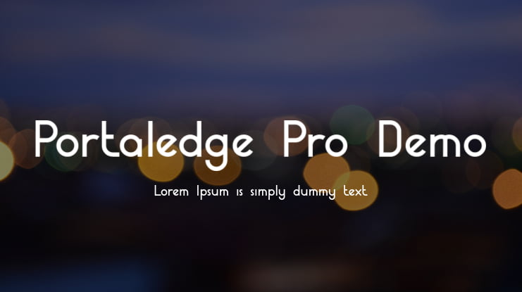 Portaledge Pro Demo Font