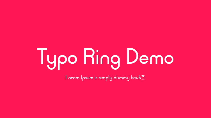 Typo Ring Demo Font Family