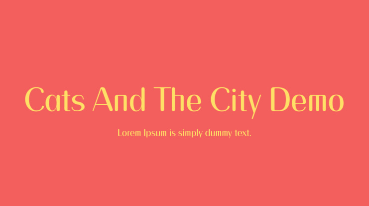 Cats And The City Demo Font