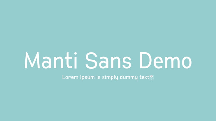 Manti Sans Demo Font Family