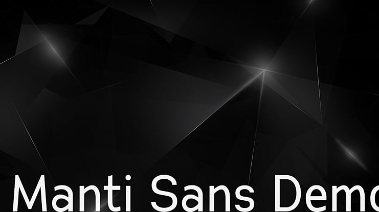 Manti Sans Demo Font Family