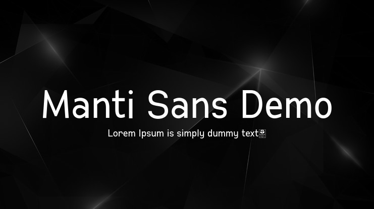 Manti Sans Demo Font Family