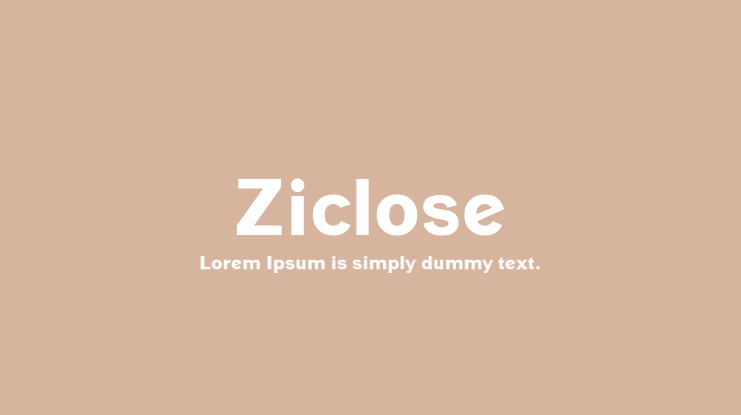Ziclose Font