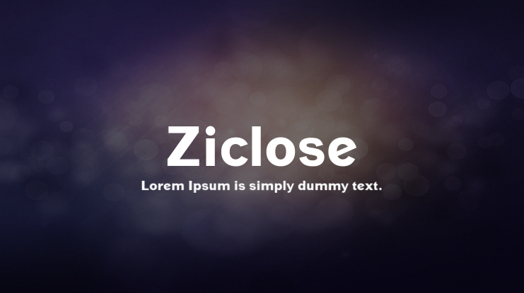 Ziclose Font